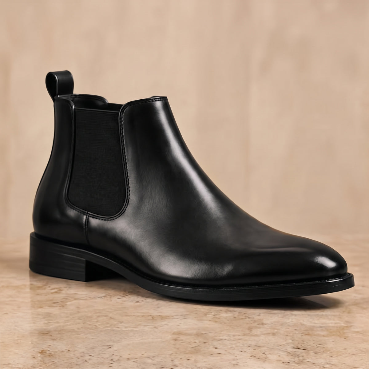 Chelsea Boot Vittorio in Schwarz aus Vollnarbenleder